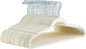 Amazon Basics Slim, Velvet, Non-Slip Sturdy Clothes Hangers, 50-Pack, Ivory/Silver