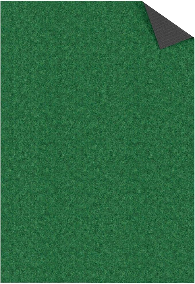 Ottomanson 6'6" x 49' Hallway Runner with Scraper Pile - Extra Durable Non-Slip Rug Mat for Indoor & Outdoor Use - Ideal for Kitchen, Entryway & Garage - High-Traffic Carpet, Green