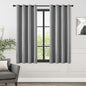 ChrisDowa 100% Blackout Grey Solid Curtains 63 Inches Long 2 Panels for Bedroom Living Room,Farmhouse Room Darkening Thermal Insulated Soundproof Grommet Top Window Treatment Drapes,52x63