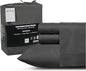 100% Cotton Sheets King Size Sheets Set with Fitted Sheet & Pillowcase Sets, Sateen Weave 4 piece Deep Pocket King Sheet Set, Soft & Comfy Naturally Cool Luxury Bedding- Charcoal