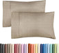 Queen Pillow Cases Set of 2 - Ultra Soft Hotel Quality Pillowcase Covers - Comfy, Cozy & Wrinkle Free - Shrinkage & Fade Resistant - Machine Washable Pillow Protectors - 2 Piece Set - Heathered Beige