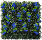 GLANT Expandable Fence Privacy Screen for Balcony Patio Outdoor,Decorative Faux Ivy Fencing Panel,Artificial Hedges (Single Sided Leaves) (2, Branches -Blue Rose)