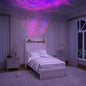 Twin LED Bed Frame with Storage Drawer, Velvet Upholstered Platform Beds with Galaxy Star Projector and Speaker, Aurora Bedframe with 2-Tier Storage Headboard for Small Bedroom Apartment, Pink