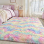 Fluffy Rainbow Rug for Girls Bedroom, 4x6 Cute Colorful Shag Rug for Kids Room, Soft Fuzzy Shaggy Rugs for Living Room Home Decor