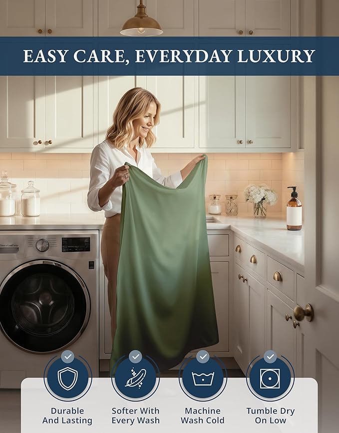 LANE LINEN Luxury Hotel Style 100% Egyptian Sheets Twin Size Bed Set - 1000 Thread Count, Mercerized Cotton, Sily Finish, No Pill Fade Resistant Bedding Sheets & Pillowcases Jaquard - Iceberg Green