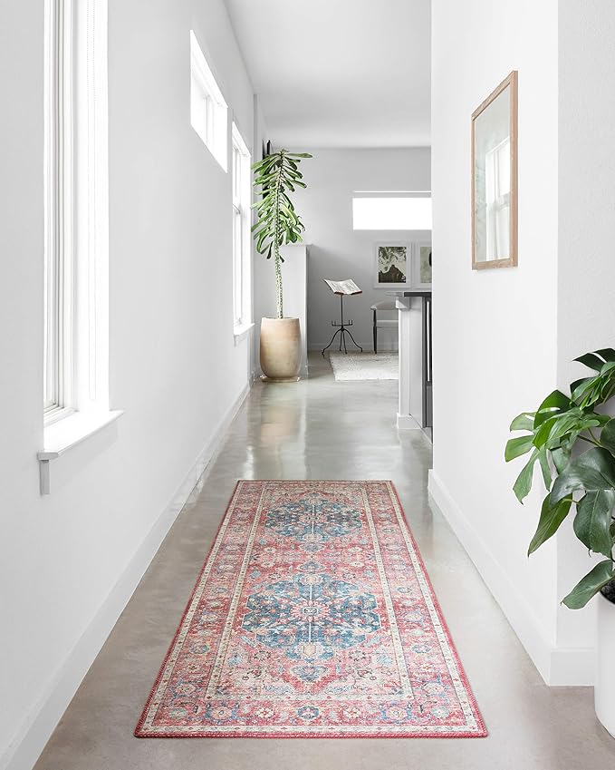 Loloi Skye Collection SKY-05 Brick/Ocean 6'-0" x 6'-0" Round Area Rug