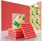 Sonicism Acoustic Panels Self-Adhesive Pyramid 12 Pack,12" X 12" X 1" Sound Proof Foam Panels for walls,35kg/m³High Density Soundproof Wall Panels Fast Expand,Sound Absorption & Decoration(Red)