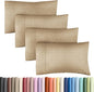 Queen Pillow Cases Set of 4 - Ultra Soft Hotel Quality Pillowcase Covers - Comfy, Cozy & Wrinkle Free - Shrinkage and Fade Resistant - Machine Washable Pillow Protectors - 4 Piece Set - Heathered Tan