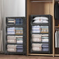 Extra Large Stackable Storage Bins with Lids & Wheels, Foldable Plastic Storage Bins (Dark, 440QT-55QT/30GAL*8Pack)
