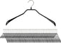 Mawa by Reston Lloyd, Non-Slip Steel Suit/Jacket Hanger, Wide Supportive Sholders with Rotating Hook, Black, Set of 150