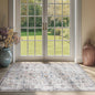 jinchan Kalen Area Rug 3x5 Washable Entryway Rug Vintage Door Mat Indoor Entrance Thin Retro Distressed Floral Doormat Country Boho Lightweight Non Slip Carpet for Bathroom Kitchen Bedroom Blue Multi