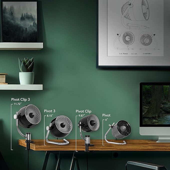 Vornado Pivot Personal Air Circulator Fan, 6-inch, Quiet Portable for Travel, 3 Speed Settings, Targeted Cooling Airflow, 360-Degree Adjustable Axis, Fan for Bedroom, Office, And Desktop, Copper