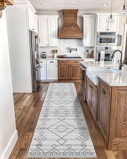 Runner Rug 2'x7' Western Washable Non-Slip Runners for Hallways Kitchen Entryway Laundry Room Modern Carpet Hallway Runner Checkered
