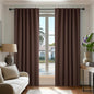 Deconovo Blackout Curtains, Thermal Insulated, W52 x L108 2 Panels, Back Tab, Machine Washable, Room-Darkening Drapes for Bedroom/Living Room Chocolate