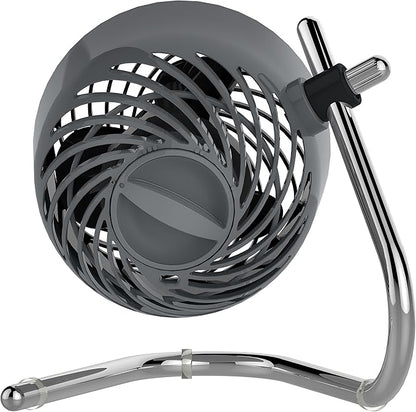 Vornado Pivot Personal Air Circulator Fan, 6-inch, Quiet Portable Travel Fan, 3 Speeds, Storm Gray