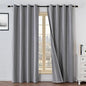 100% Blackout Curtains 108 Inches Long 2 Panels Set, Black Out Curtains for Living Room, Light Grey Thermal Insulated Grommet Drapes Bedroom Luxury Decor Privacy(52W × 108L inch, Light Grey)