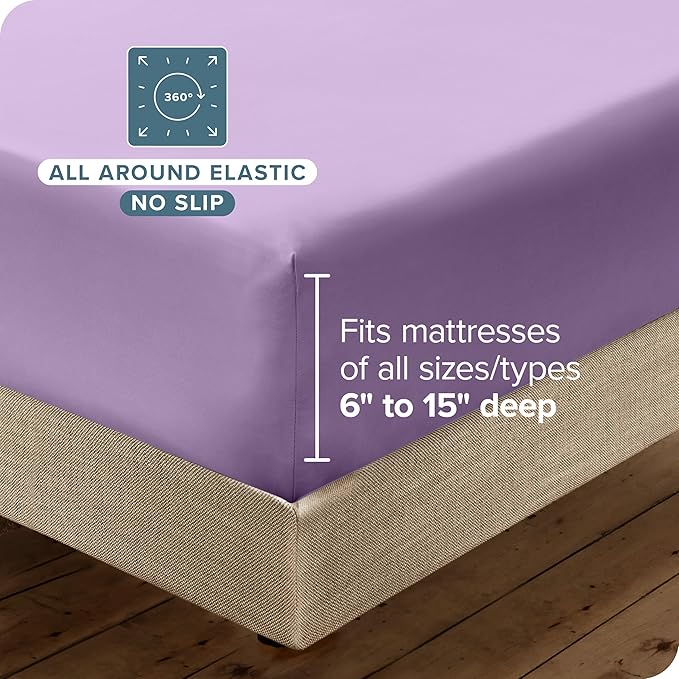 California King Sheet Set - 6 Piece Set - Hotel Luxury Bed Sheets - Ultra Soft - Deep Pockets - Easy Fit - Cooling & Breathable Sheets - Wrinkle Resistant - Lavender - Cal King Sheets - 6 PC