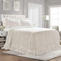 Lush Decor Ella Ruffle Lace Bedspread, 3 Piece Set, Queen, White - Cute Bed Set - Queen Bedding - White Bedding - Coquette Decor - Ruffle Trim - Lace Trim