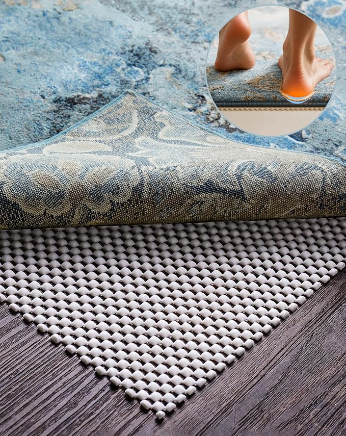 Veken Runner Rug Pad Gripper for Hardwood Floors, Non Slip 2.5x10 Ft Rug Pads for Area Rugs, Thick Rug Grippers for Tile Floors, Under Carpet Anti Skid Mat, Keep Your Rugs Safe and in Place