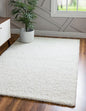 Unique Loom Solid Shag Collection Area Rug (3' 3" x 5' 3" Rectangle, Snow White)