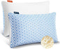 Shredded Memory Foam Pillows Queen Size Set of 2, Cooling Firm Pillows Queen Size 2 Pack for Bed, Adjustable for Side Back Stomach Sleepers