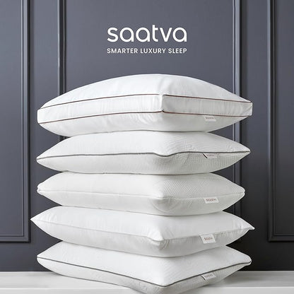 Saatva Cloud Memory Foam Pillow - Gel-Infused Shredded Memory Foam Fill - Lofty & Contouring Pillow - for Any Sleep Position - 1 Pack, King (34"x16")