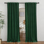 RYB HOME Velvet Room Divider Curtains for Space Separation, Noise Reduce Barrier for Nursery, Large Window Curtains for Sliding Glass Door, Hunter Green, W 62 x L 84, 2 Panels Set