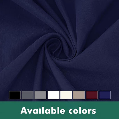 Biscaynebay Wrap Around Bed Skirts with Split Corners for Full Beds 14" Drop, Navy Elastic Dust Ruffles Adjustable Easy Fit Wrinkle & Fade Resistant Silky Luxurious Fabric Machine Washable
