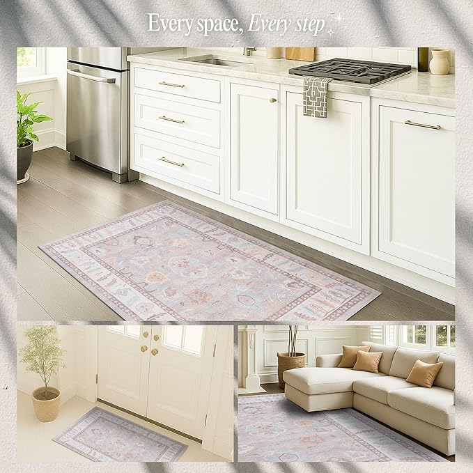Fame Rugs Brown Modern Oushak Rug 10x13, Vintage Turkish Colorful Oriental Washable Antique Inspired Oversize Area Rugs, Luxury Living Room Bedroom (382MB, 10' x 13')