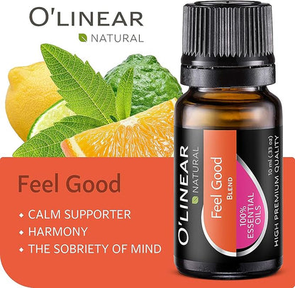 O'linear Essential Oils 6 Blends Set - Perfect for Humidifiers and Diffusers, Aromatherapy Diffuser Oils Scents, Essential Oil Kit for Home Use, Essential Oil Pack with Various Scents