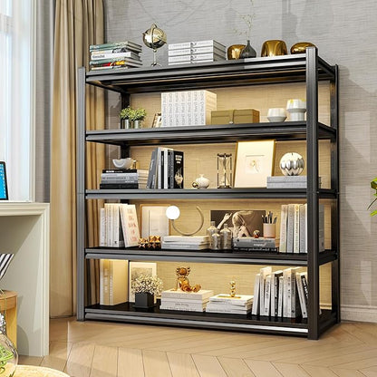 Storage Shelves, 5-Tier Metal Shelving, Garage Shelve 40''W*14''D*63''H Adjustable, Double-Layer Column with Reinforced Ribs, 3020 lbs Heavy-Duty for Kitchens, Living Rooms& Garages