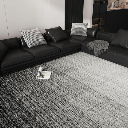 Area Rugs 8x10, Machine Washable Rugs for Living Room Floor Non Silp Vintage Rug Black Carpet for Living Room Dinning Room Bedroom Rug Under Bed Home | Black White