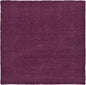 Unique Loom Solid Shag Collection Area Rug (8' Square, Eggplant Purple)
