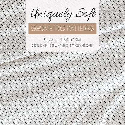 Linen Market Double-Brushed Patterned Microfiber Twin Sheet Set 3 Piece – Oeko-TEX Certified Ultra Soft & Wrinkle-Free - 16" Deep Pocket Sheets - Easy Care Twin Size - Stippled Gray