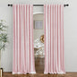 RYB HOME Velvet Room Divider Curtains for Space Separation, Noise Reduce Barrier for Nursery, Large Window Curtains for Sliding Glass Door, Blush Pink, W 62 x L 84, 2 Panels Set