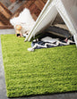 Unique Loom Solid Shag Collection Area Rug (3' 3" x 5' 3" Rectangle, Grass Green)