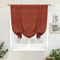 DriftAway Double Layer Linen Blackout Tie Up Curtains Thermal Insulated Fully Lined Balloon Roman Shade Bathroom Window Adjustable Rod Pocket for Small Window 31 Inch by 47 Inch Burnt Orange
