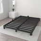 ITIMIDI 4 Inch King Size Bed Frame with Metal Gaskets, Platform Bed Frame No Box Spring Needed, Heavy Duty Steel Slat Support, Easy Assembly, Anti-Slip Mattress Stopper, Black