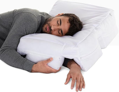 Wife Pillow The Side Sleeper Pillow with Arm Hole for Shoulder Pain - Arm Tunnel Pillow for Side Sleepers, Shoulder Relief & Neck Support Comfort Sleep Pillow for Adults - Down Alternative Fiber Fill