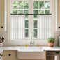 Cream Linen Cafe Curtains 24 Inch Length Pinch Pleated 2 Panels Set Farmhouse Short Kitchen Window Curtains Light Filtering Semi Sheer Pinch Pleat Back Tab Small Window Drapes for Bathroom Camper RV