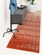 Unique Loom Del Mar Collection Area Rug - Jennifer (2' x 8' Runner, Red/ Beige)