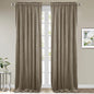 StangH Camel Beige Velvet Curtains Neutral Privacy Thermal Insulated Window Drapes for Office, Soft Sliding Door Curtains for Living Room, W52 x L94, 2 Panels