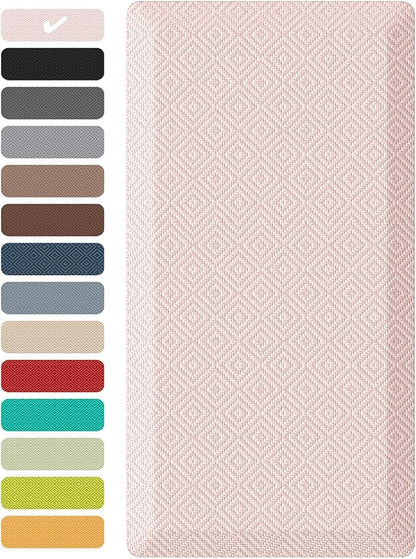 Ophanie Kitchen mats for Floor, 3/4 inch Thick, Kitchen Rugs, 20''x39'' Anti Fatigue Standing Cushioned Mat, Waterproof,Comfort Ergonomic mat for Office, Home, Sink, Pink Non-Slip Bottom