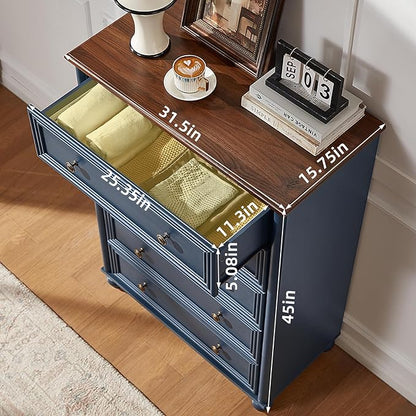 Farmhouse Dressers & Night Stand Set of 4, Wood 54" Wide Dresser & 45" Tall Chest of Drawers, 18" with Charging Station Nightstand Set of 2, Bedroom Furniture Dresser Set for Home Living Room Hallway