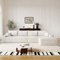 136" Sectional Couches for Living Room Modern Modular Sofa with L-Shape Couchs Upholstered Boneless Couch Deep Seat Sectional Couch with Chaise (White, Right Facing Chaise+3Seaters)