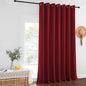 NICETOWN Room Space Divider Curtain, Slider Curtains Blackout Panel, Extra Wide Insulated Drapes, Window Treatment Privacy Blind (Burgundy Red, 100 inches Wide x 108 inches Long)