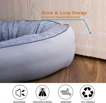 TORRAMI 36" Door Draft Stopper Under Bottom Insulation Noise Air Stopper 2.1LB,Door Snake Draft Guard Seal for Doors and Windows - Dark Gray