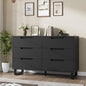 GarveeHome 6 Dresser for Bedroom, 47.2 in Wide Dresser, Freestanding Vertical Drawer Cabinet with Storage, Wooden Closet Storage Chest for Living Room, Hallway, Entryway, Black