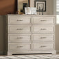 Farmhouse 8 Drawers Dresser for Bedroom, 54" Wide Modern Chest of Drawers with Deep Drawers & Bar Handles, Rustic Wood Dresser TV Stand, Wooden Closet Storage Organizer for Living Room, Hallway, Grey