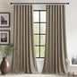 StangH Camel Beige Velvet Curtains 90 inches Long Heavy Thick Privacy Room Dividers Thermal Insulated Light Blocking Window Drapes for Dining Living Room, W62 x L90, 2 Panels
